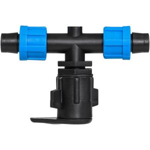 Conector Tee Lay Flat Oreja Grande 5/8" - Cintilla 5/8"