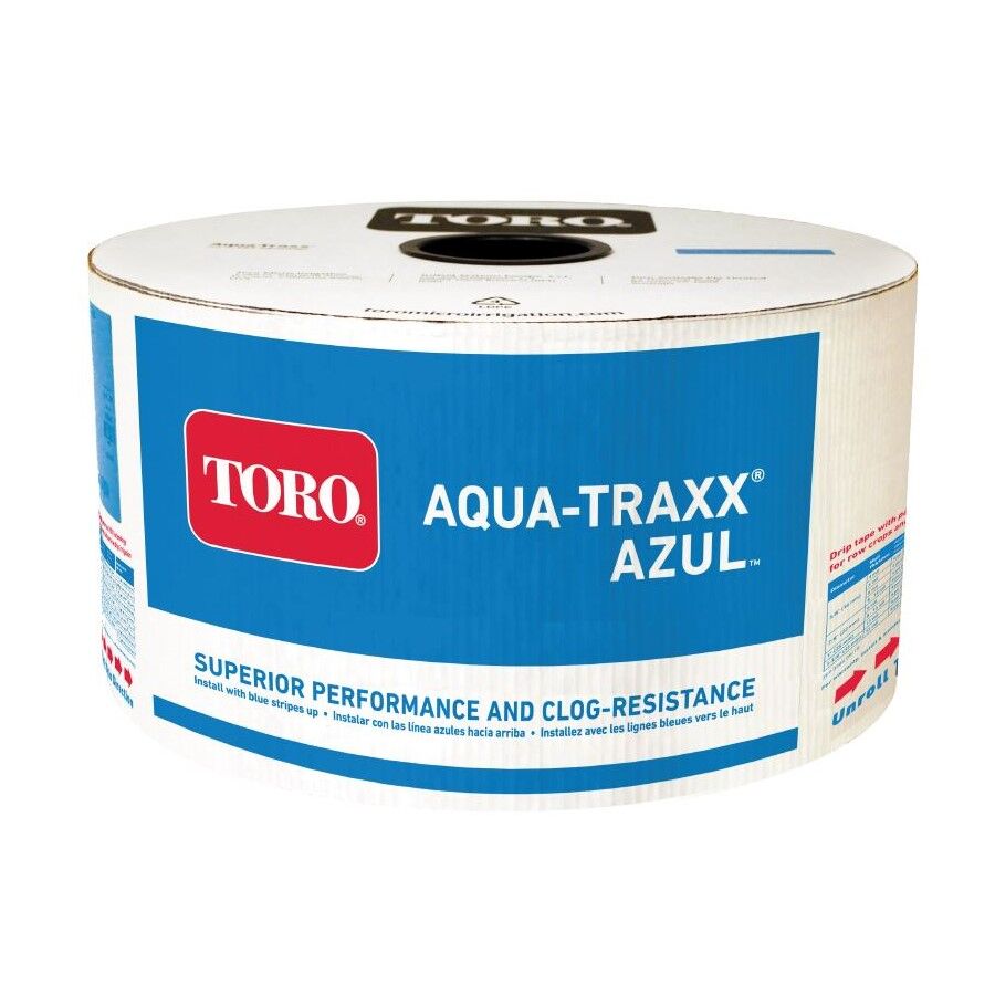 Toro Aqua-Traxx Azul 6 Mil 7/8 (22 mm), 0.50 gpm/100 ft, gotero a 10 cm, 2250 m, laberinto