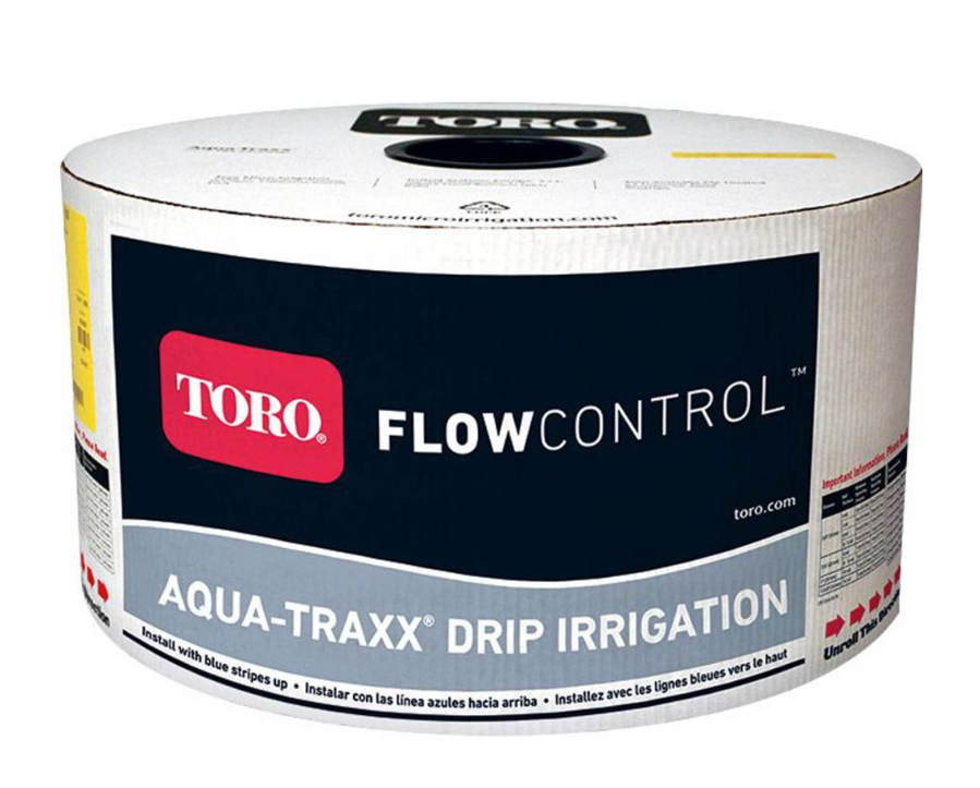 Cintilla Toro Flow Control 6 Mil 5/8 (16 mm), 0.67 gpm/100 ft, gotero a 20 cm, 3048 m, laberinto