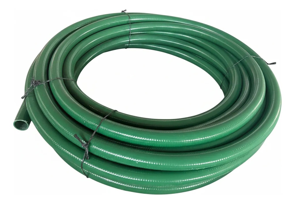Manguera Agrícola de Succión Verde de 1-1/2", 30 mts