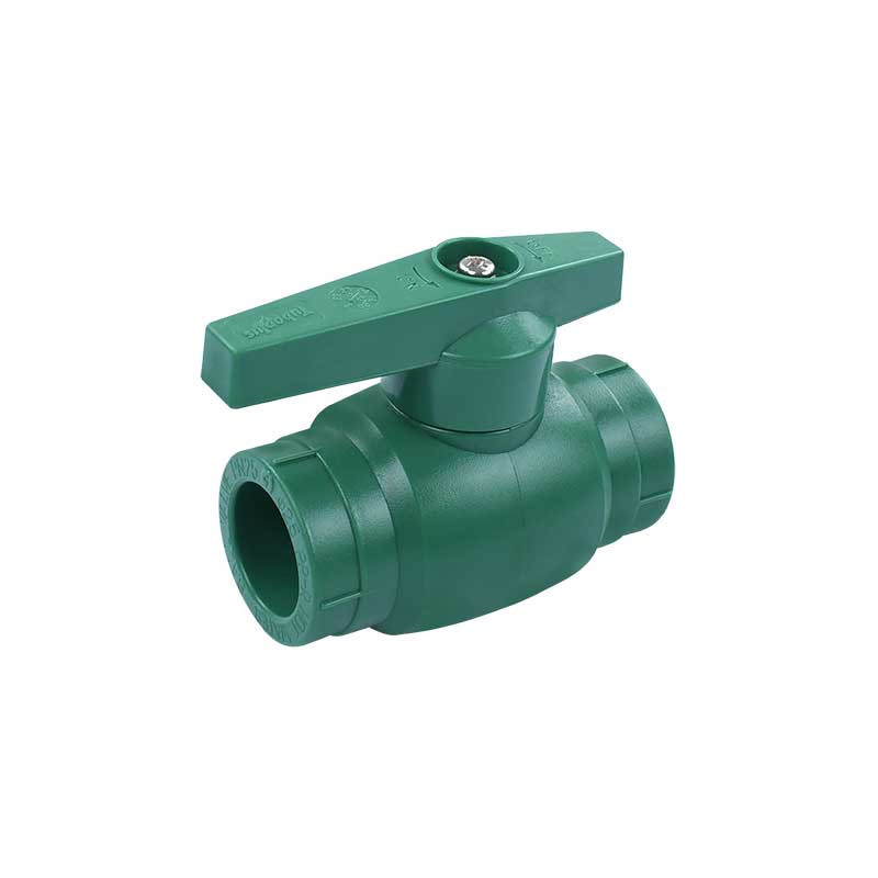 Válvula Esfera 2" C40 Cementar Manija Central de PVC Verde