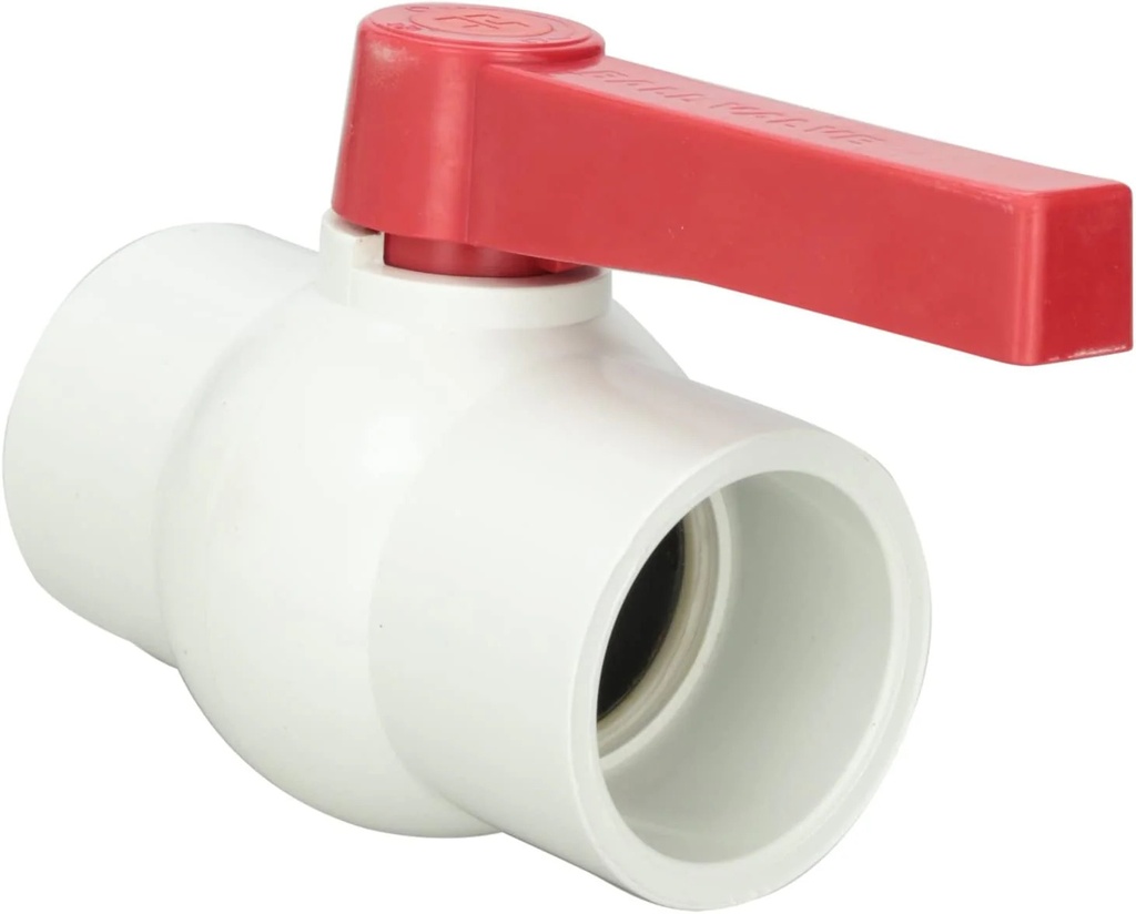 Válvula Esfera 0.50" C40 Cementar Manija Roja