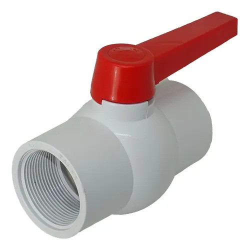 Válvula Esfera 3" C40 Roscable Manija Roja