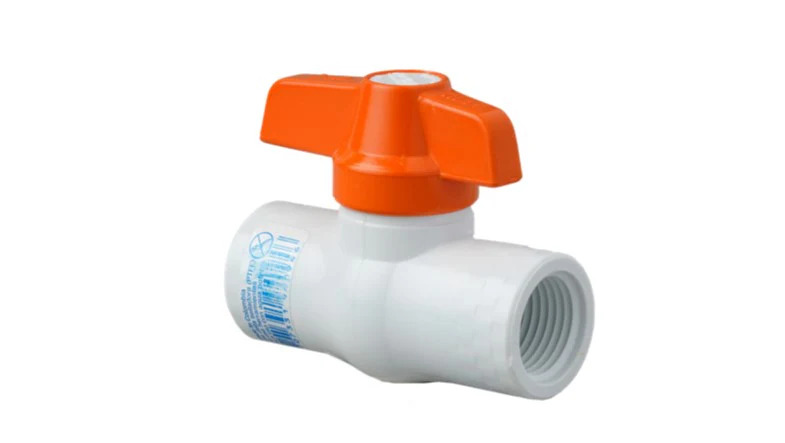 Válvula Esfera 0.75" C40 Roscable Manija Naranja PCP
