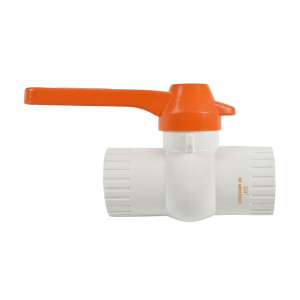 Válvula Esfera 2" C40 Roscable Manija Naranja PCP