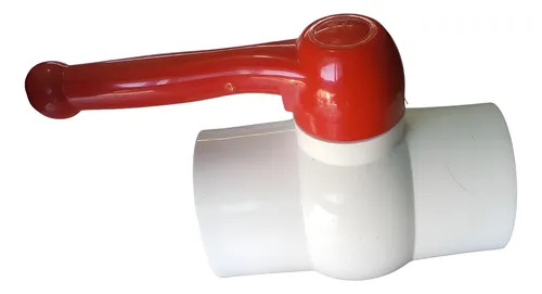 Válvula Esfera 2.5" C40 Cementar Manija Roja LD
