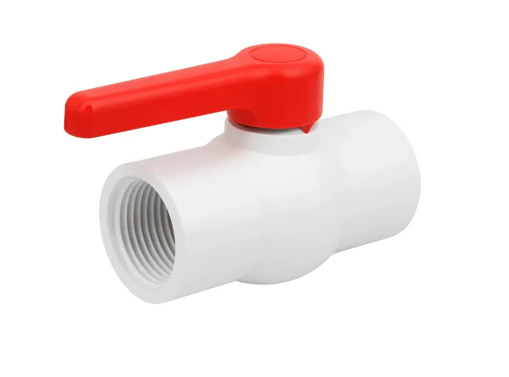 Válvula Esfera 2.5" C40 Roscable Manija Roja LD