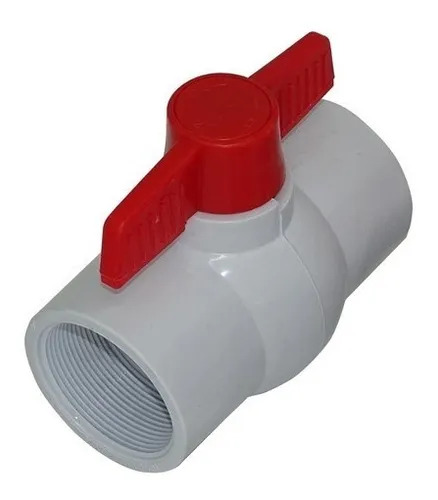 Válvula Esfera 4" C40 Roscable Manija Roja LD