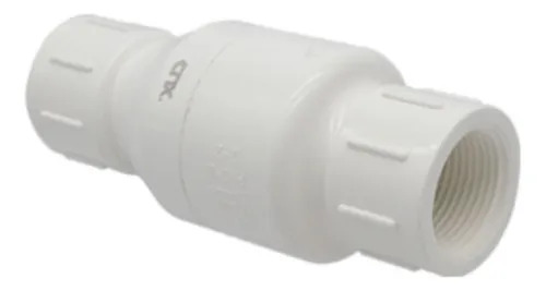 Válvula Check Resorte 0.75" PVC Roscable