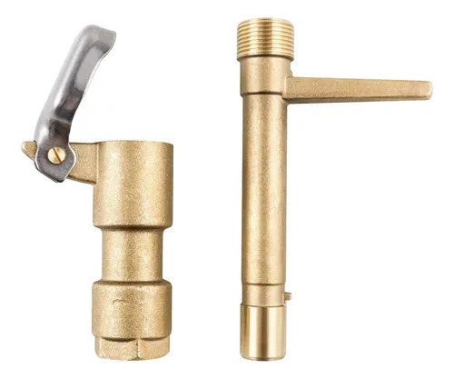 Válvula y Acomplamiento Rápido de Gancho 0.75" Macho y Hembra