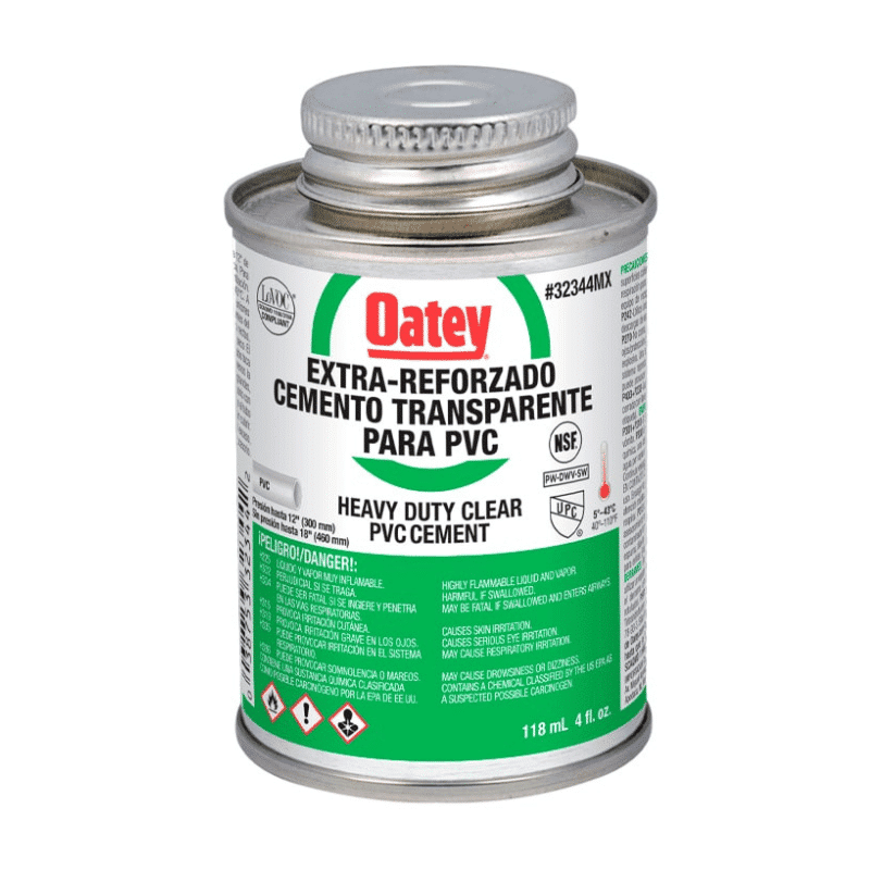 Pegamento para PVC 4 oz (118 ml) 1/8 lt Oatey