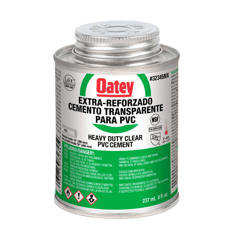 Pegamento para PVC 8 oz (237 ml) 1/4 lt Oatey
