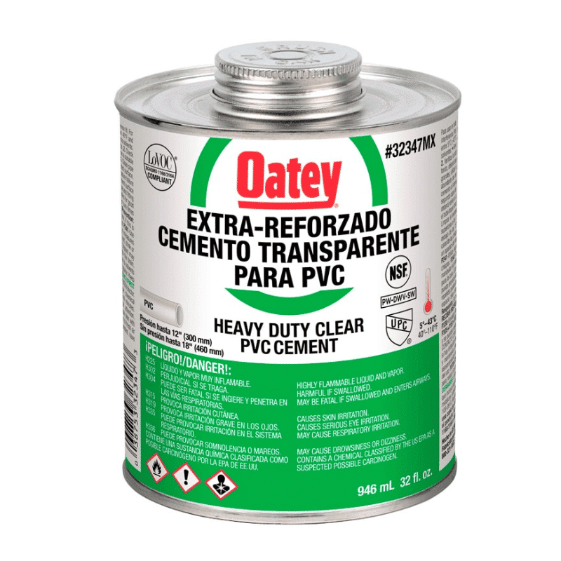 Pegamento para PVC 32 oz (946 ml) 1 lt Oatey