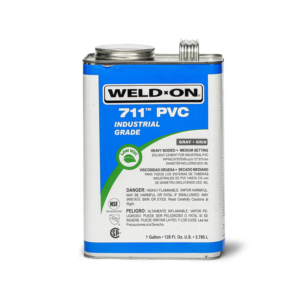 Pegamento para PVC 128 oz (1 Gal) 3.78 lt Weldon