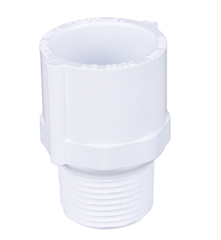 Adaptador Macho de Inserción de Plástico de 3/4x1" (19x25.4 mm)