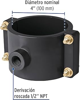 Abrazadera Métrica para Toma Domiciliaria 4"x1"