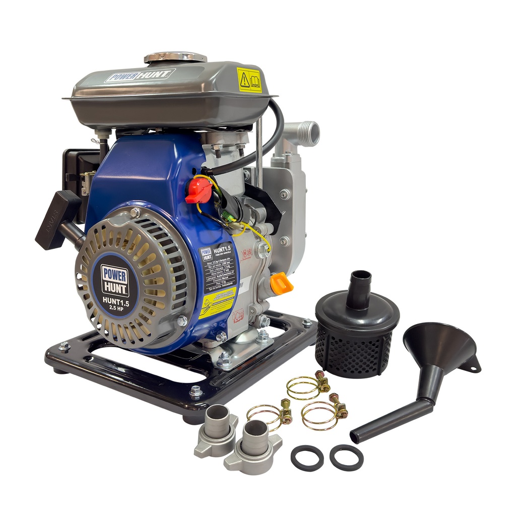 Motobomba HUNT1.5 – 2.5 HP 4 tiempos OHV, autocebante 1.5"