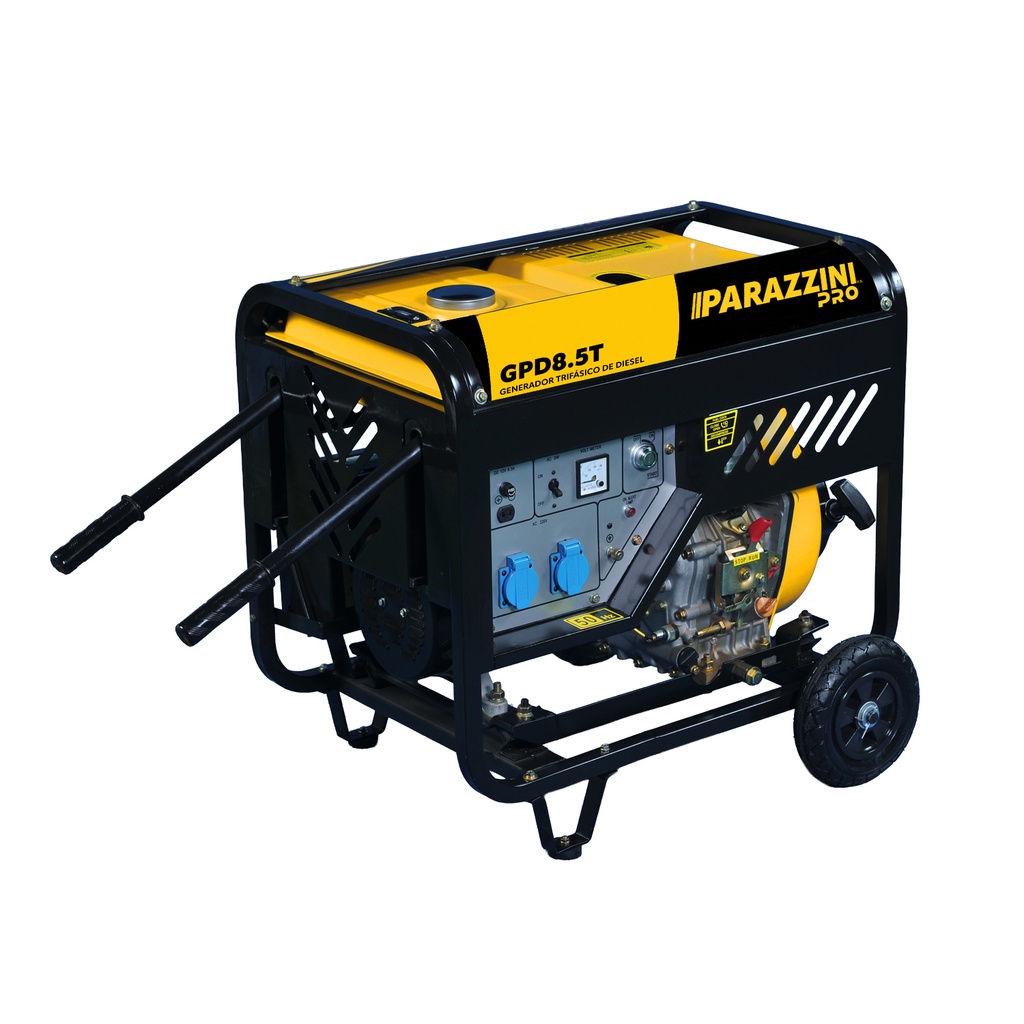 Generador Diesel 8.5kW Silencioso Trifásico Diesel (no incluye ATS). PARAZZINI PRO.